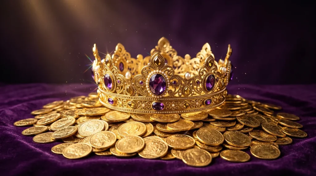 Crown Coins casino crown logo with gold coins