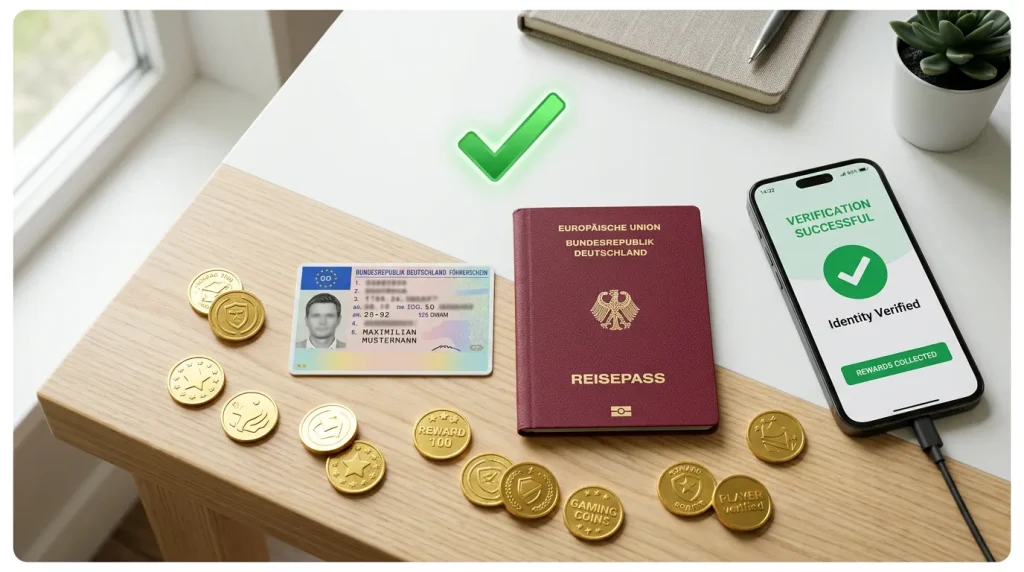 ID card and passport for sweepstakes casino verification