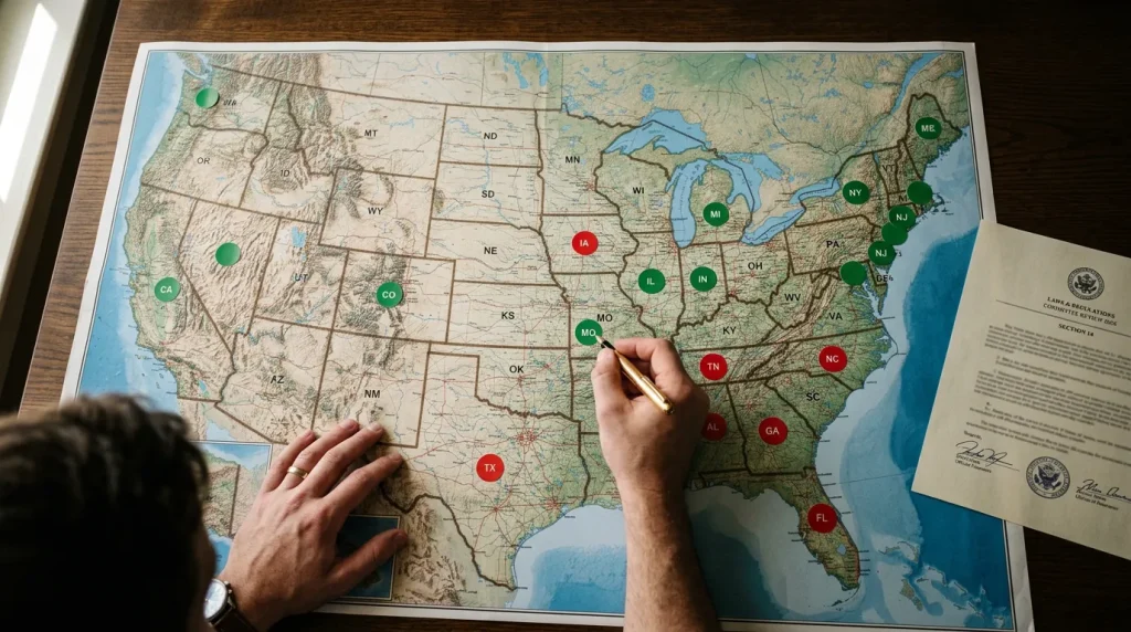Sweepstakes casino legal states 2026 US map guide